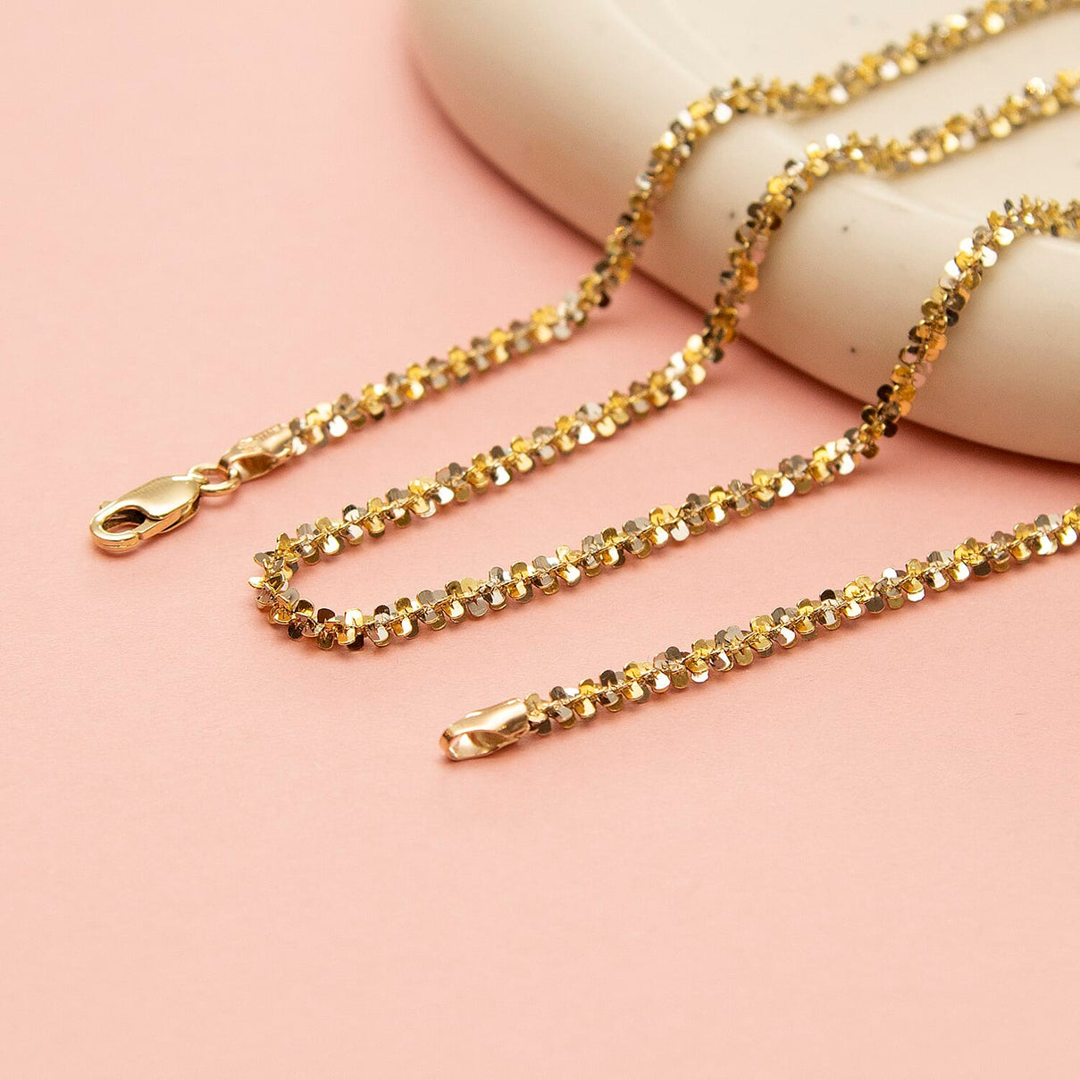 9K Two Colour Gold 2.5mm Tocalle Chain 18 Inch 7190523 1