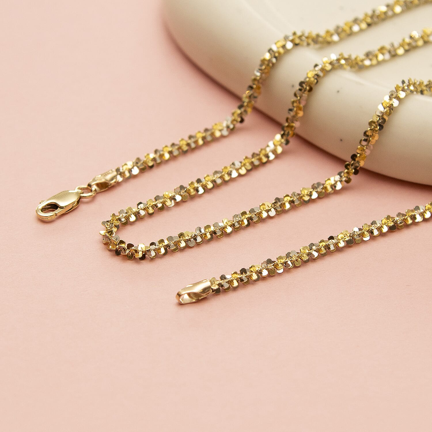 9K Two Colour Gold 2.5mm Tocalle Chain 20 Inch 7190539 1