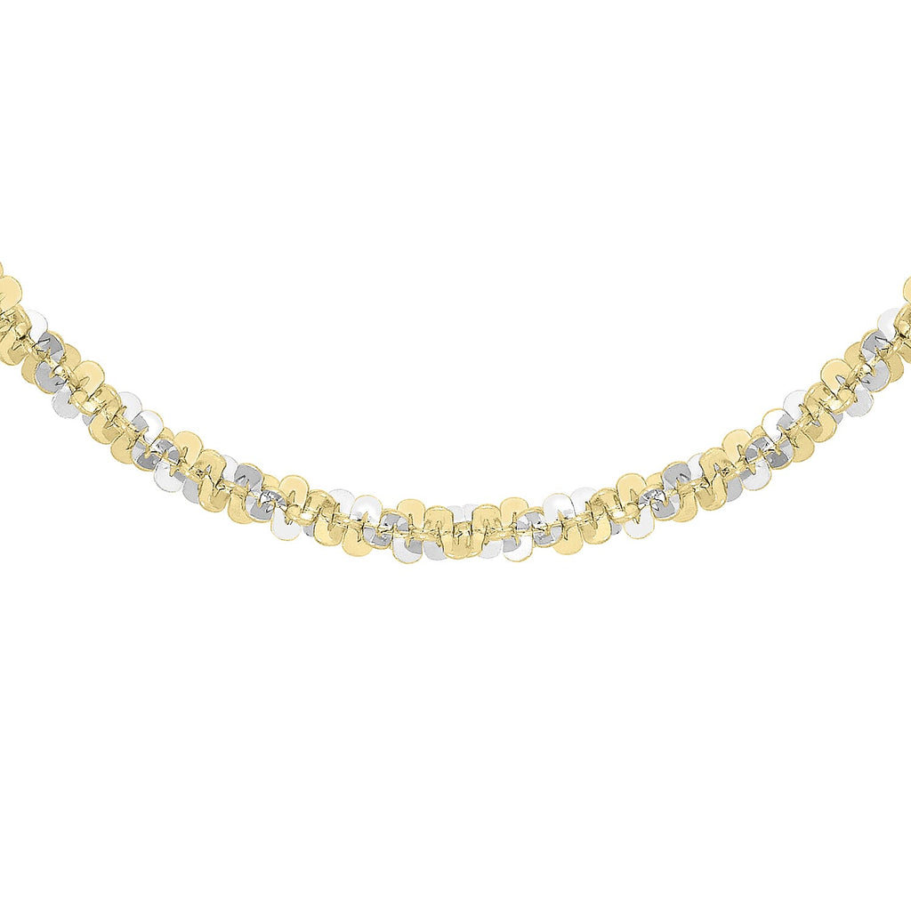 9K Two Colour Gold 2.5mm Tocalle Chain 20 Inch