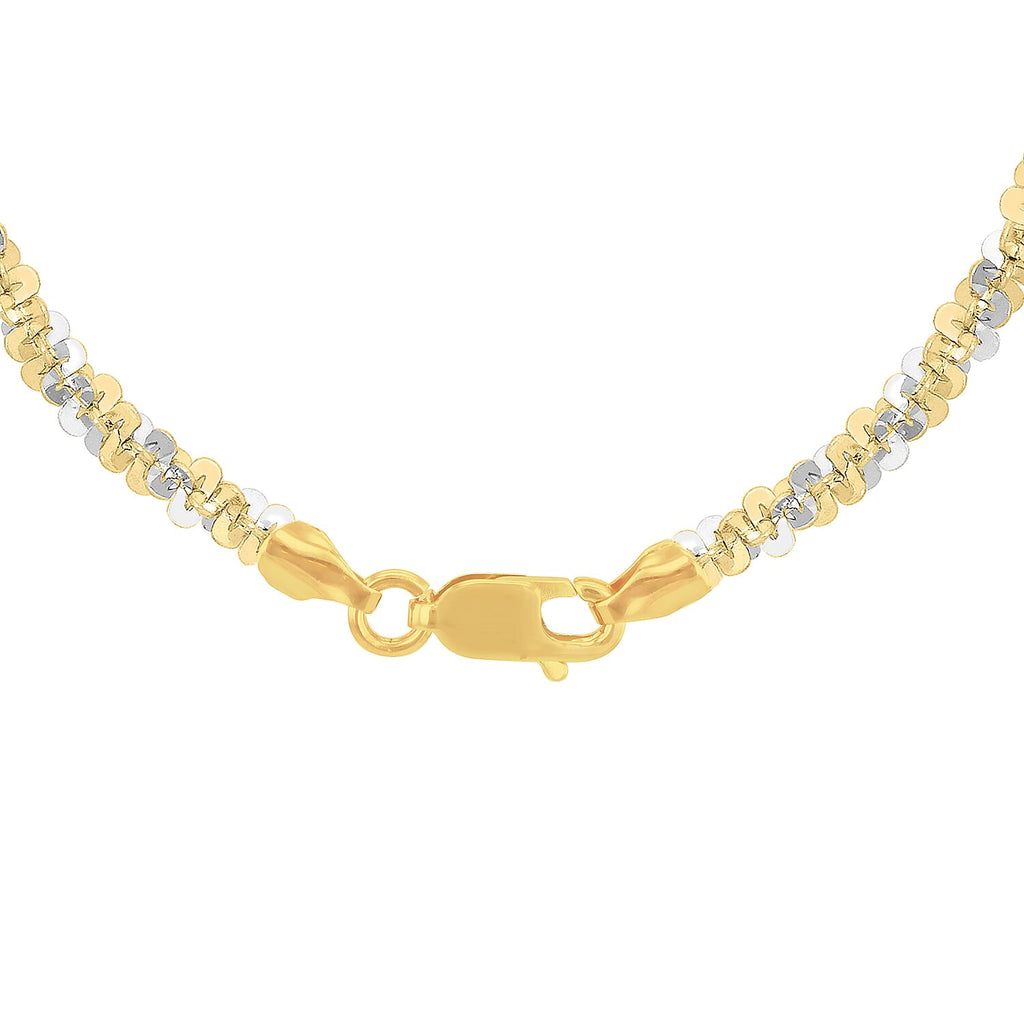 9K Two Colour Gold 2.5mm Tocalle Chain 20 Inch