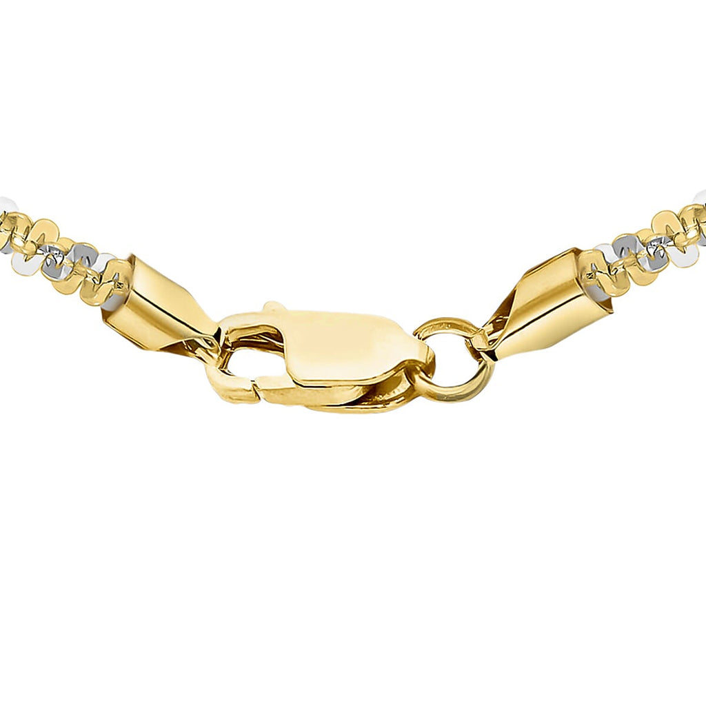 9K Two Colour Gold 2.5mm Tocalle Chain 18 Inch