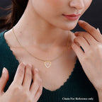 9K Two Colour Gold 21mm X 24mm Double Heart Pendant