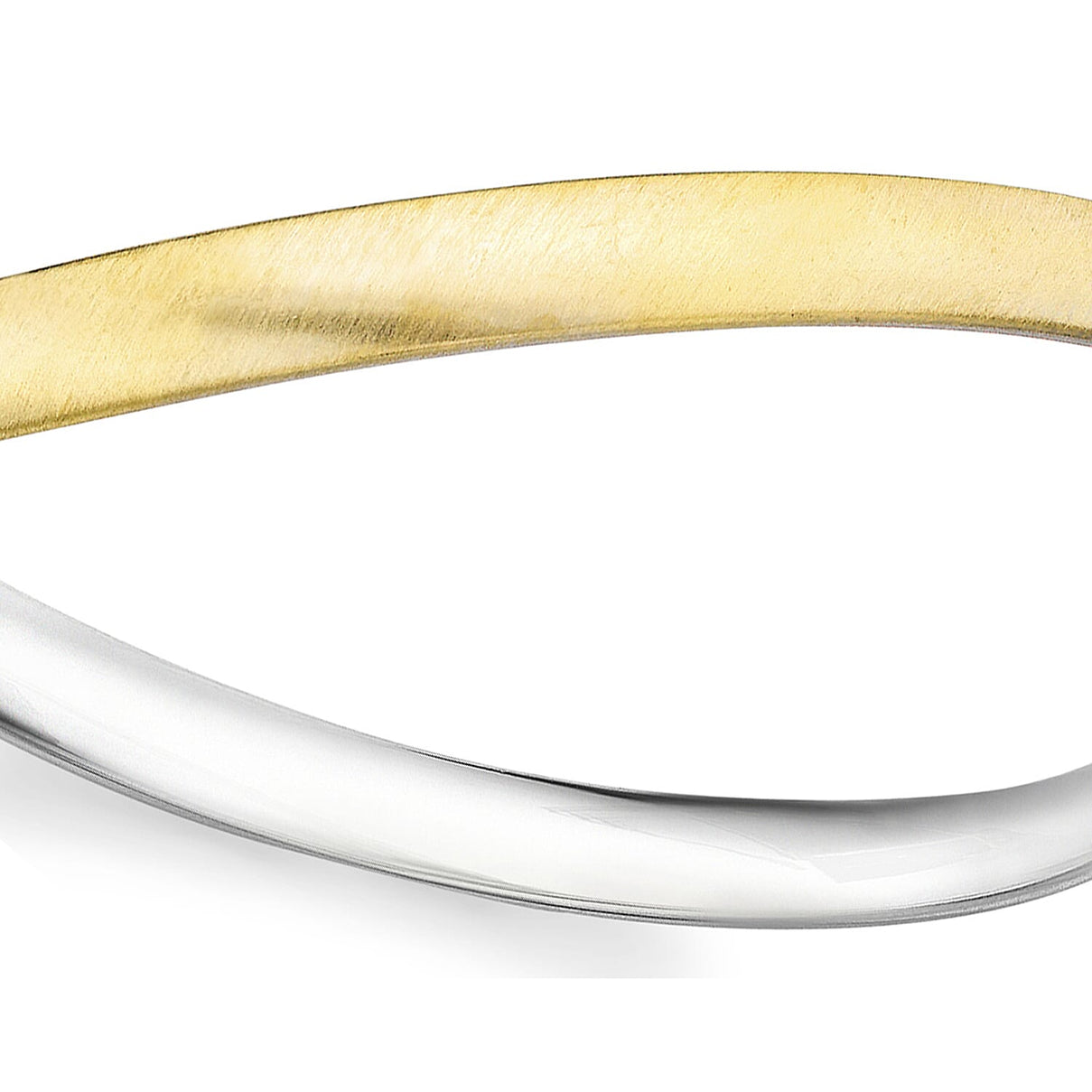 9K Two Colour Gold 6mm Satin Wave Bangle 7193061 3