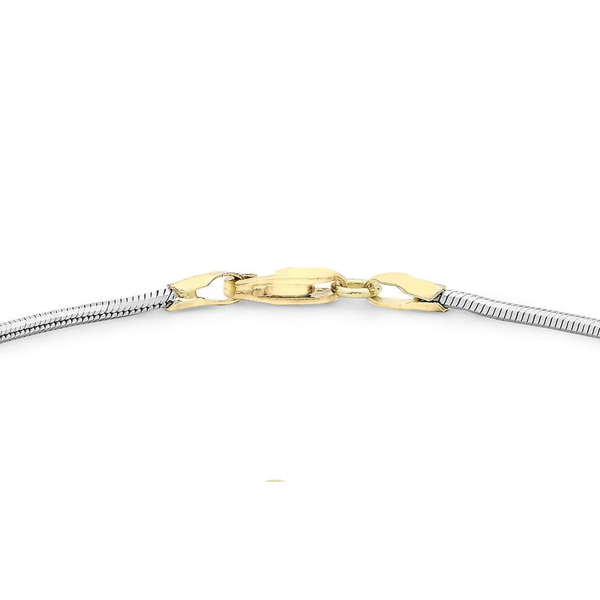 9K Two Colour Gold Ball And Hexagonal Snake Chain Bracelet 7 Inch 7193258 2