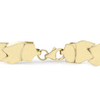 9K Two Colour Gold Diamond Cut Chevron Bracelet 7.5 Inch
