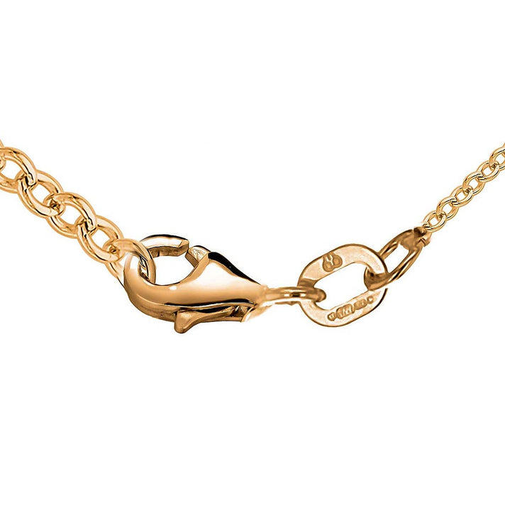 9K Two Colour Gold Diamond Cut Heart Adjustable Necklace 16 to 17 Inch 7189967 2