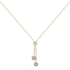 9K Two Colour Gold Drop Knot Necklace 17 to 18 Inch