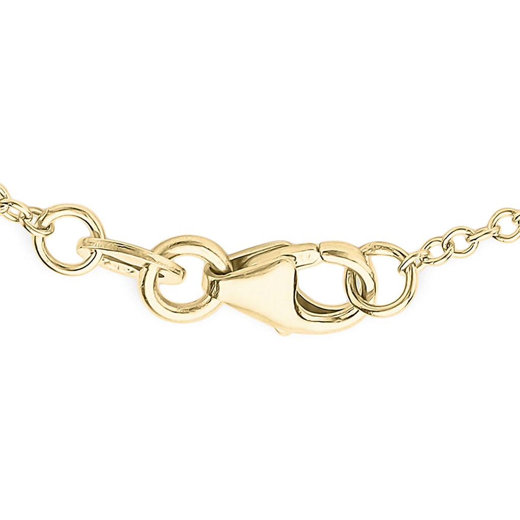 9K Two Colour Gold Drop Knot Necklace 17 to 18 Inch