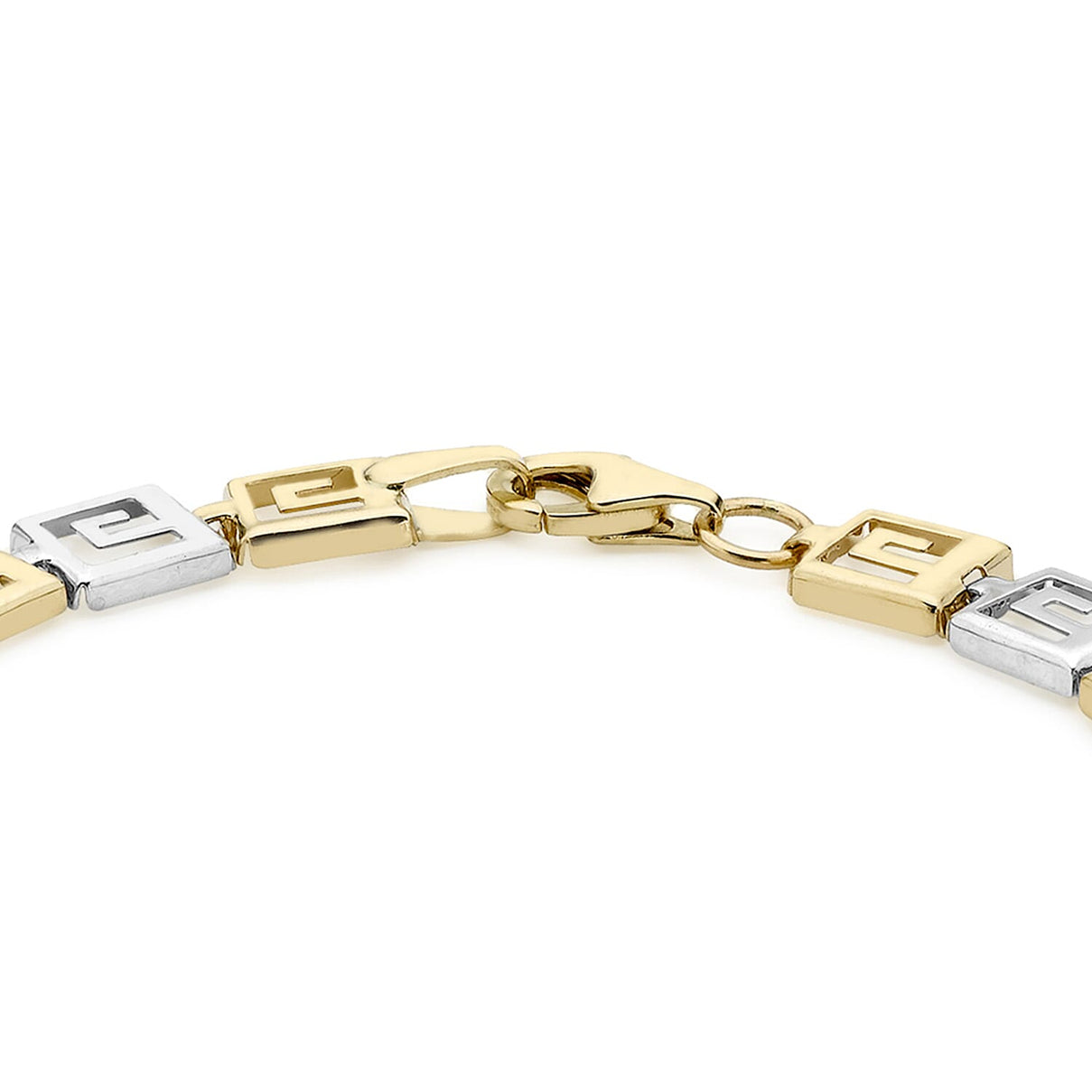 9K Two Colour Gold Grecian Style Bracelet 7.5 Inch 7193247 2