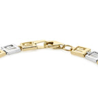 Close Out Deal 9K Two Colour Gold Grecian Style Bracelet (Size 7.5) with Lobster Clasp