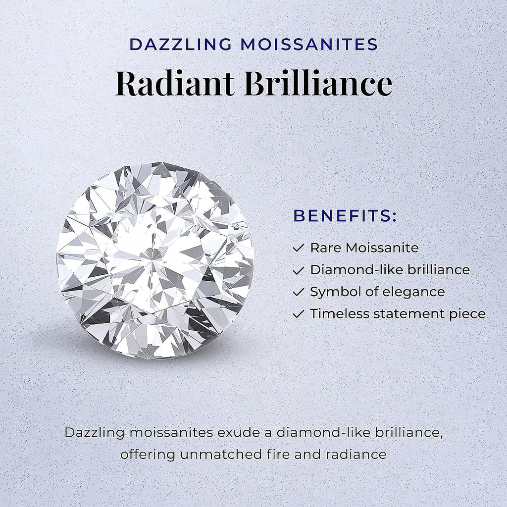 9K White Gold Fine Quality Moissanite Cluster Ring 1.92 Ct