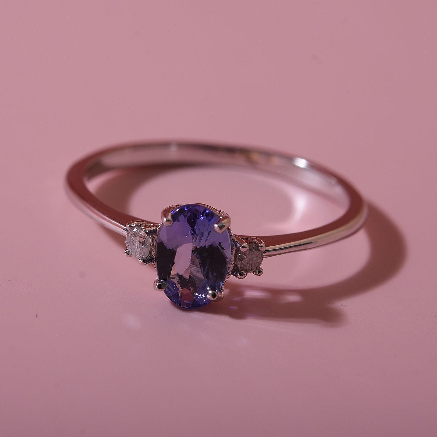 9K White Gold 1.70 Ct AA Tanzanite and Diamond I3 GH Classic Solitaire Ring 8949052 2