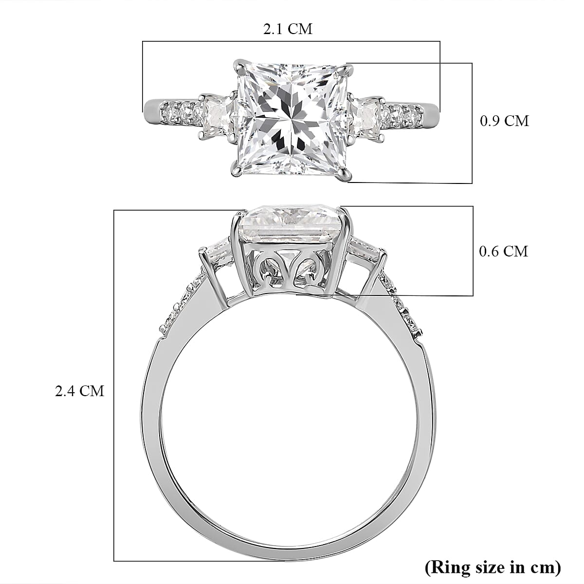 9K White Gold 2.10 Ct Moissanite Classic Solitaire Ring 7158858 6