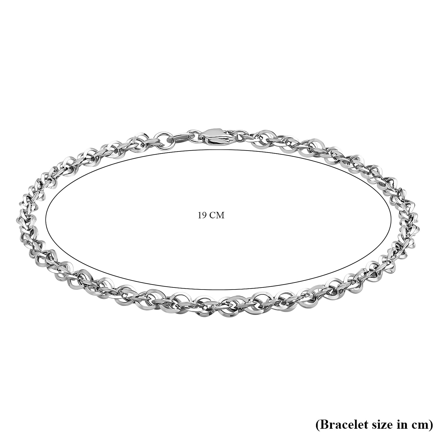 9K White Gold 60 Diamond Cut Prince of Wales Bracelet 7.5 Inch 8894689 3