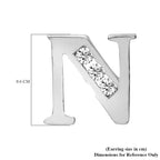 9K White Gold  A   Cubic Zirconia  Earring 0.03 ct,  Gold Wt. 0.62 Gms  0.030  Ct.