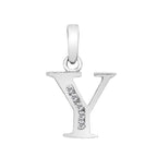 9K White Gold  A   Cubic Zirconia  Pendant 0.03 ct,  Gold Wt. 0.41 Gms  0.025  Ct.