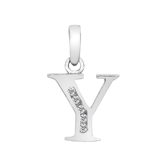 9K White Gold  A   Cubic Zirconia  Pendant 0.03 ct,  Gold Wt. 0.41 Gms  0.025  Ct.