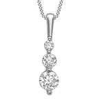 9K White Gold  A   Cubic Zirconia  Pendant 0.72 ct,  Gold Wt. 0.63 Gms  0.720  Ct.
