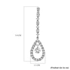 9K White Gold Cubic Zirconia Teardrop Pendant