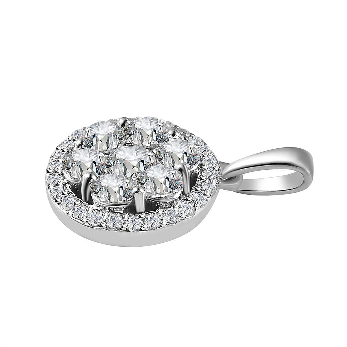 9K White Gold Moissanite Pendant 7560684 3