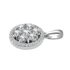 9K White Gold Moissanite Pendant
