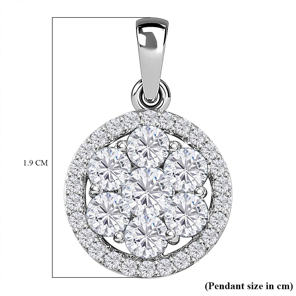 9K White Gold Moissanite Pendant 7560684 5