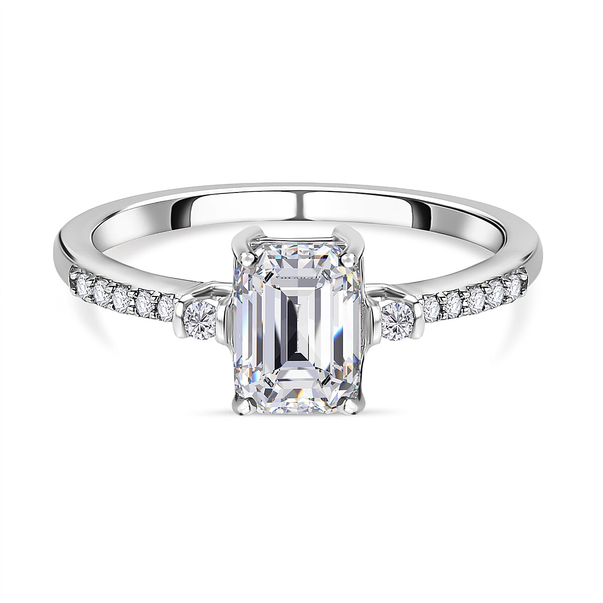 9K White Gold Moissanite Ring 1.12 Ct. 7621678 0