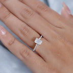 9K White Gold Moissanite Ring 1.12 Ct.