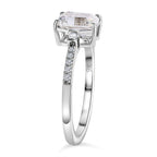 9K White Gold Moissanite Ring 1.12 Ct.
