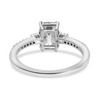 9K White Gold Moissanite Ring 1.12 Ct.