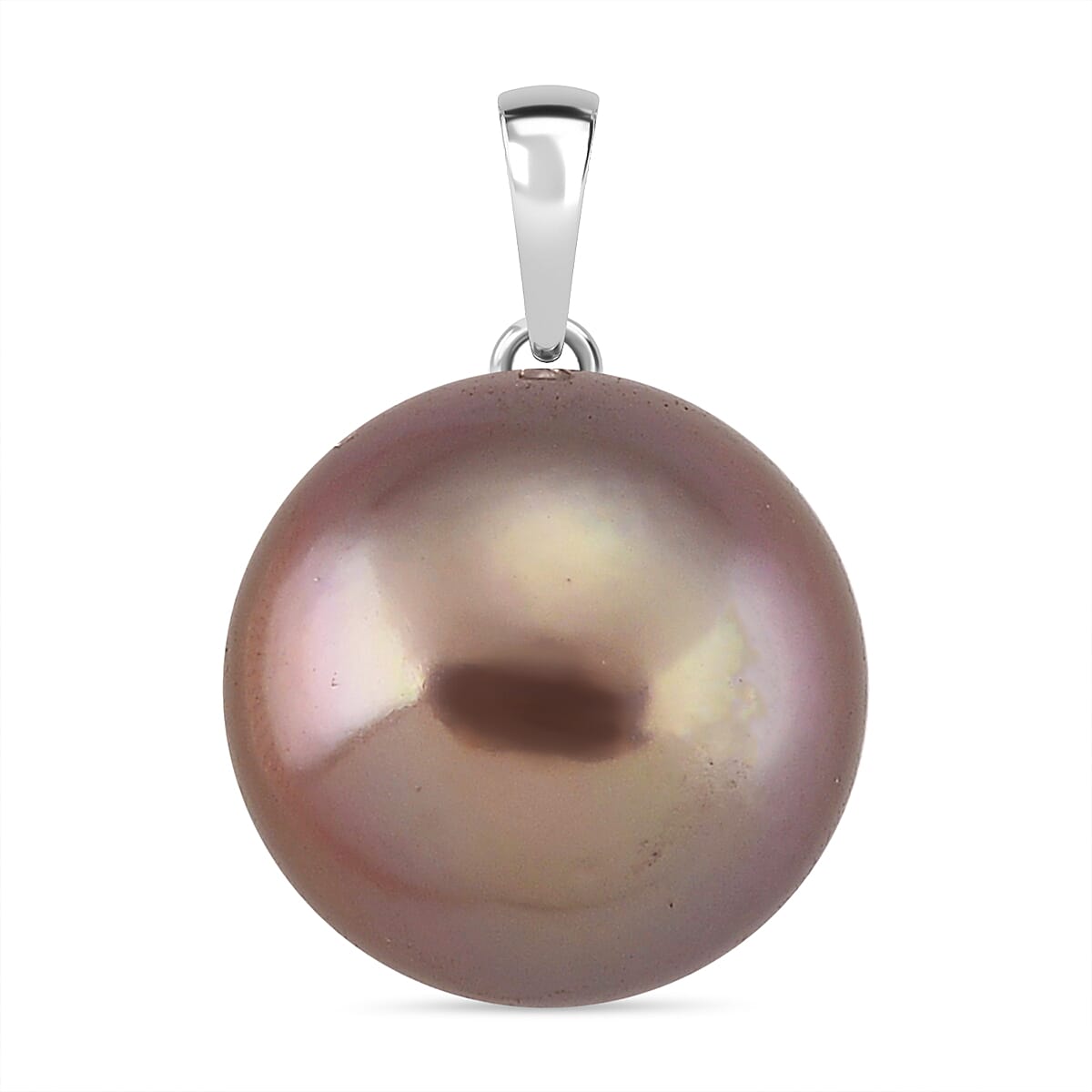 9K AAA White Gold Multi Colour Edison Pearl Ball Pendant 8359495 0
