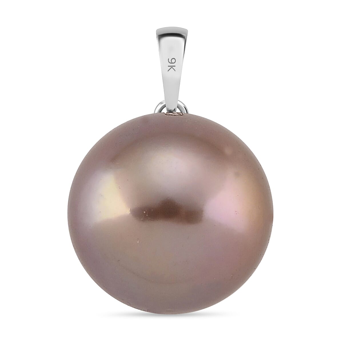 9K AAA White Gold Multi Colour Edison Pearl Ball Pendant 8359495 5