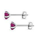 9K White Gold  AA   African Ruby  Earring 1.14 ct,  Gold Wt. 0.25 Gms  1.140  Ct.