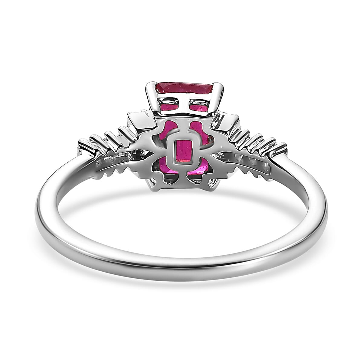 9K White Gold Ruby (FF) Diamond Ring 1.66 Ct. 7625290 4