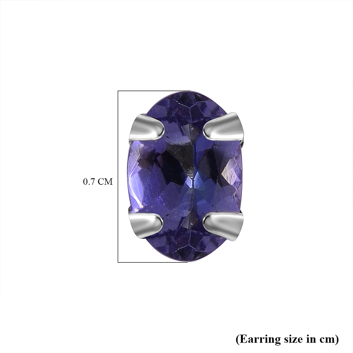 9K White Gold Peacock Tanzanite Stud Earrings 7545506 5