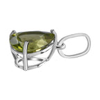 9K White Gold Hebei Peridot Solitaire Pendant 1.00 Ct.