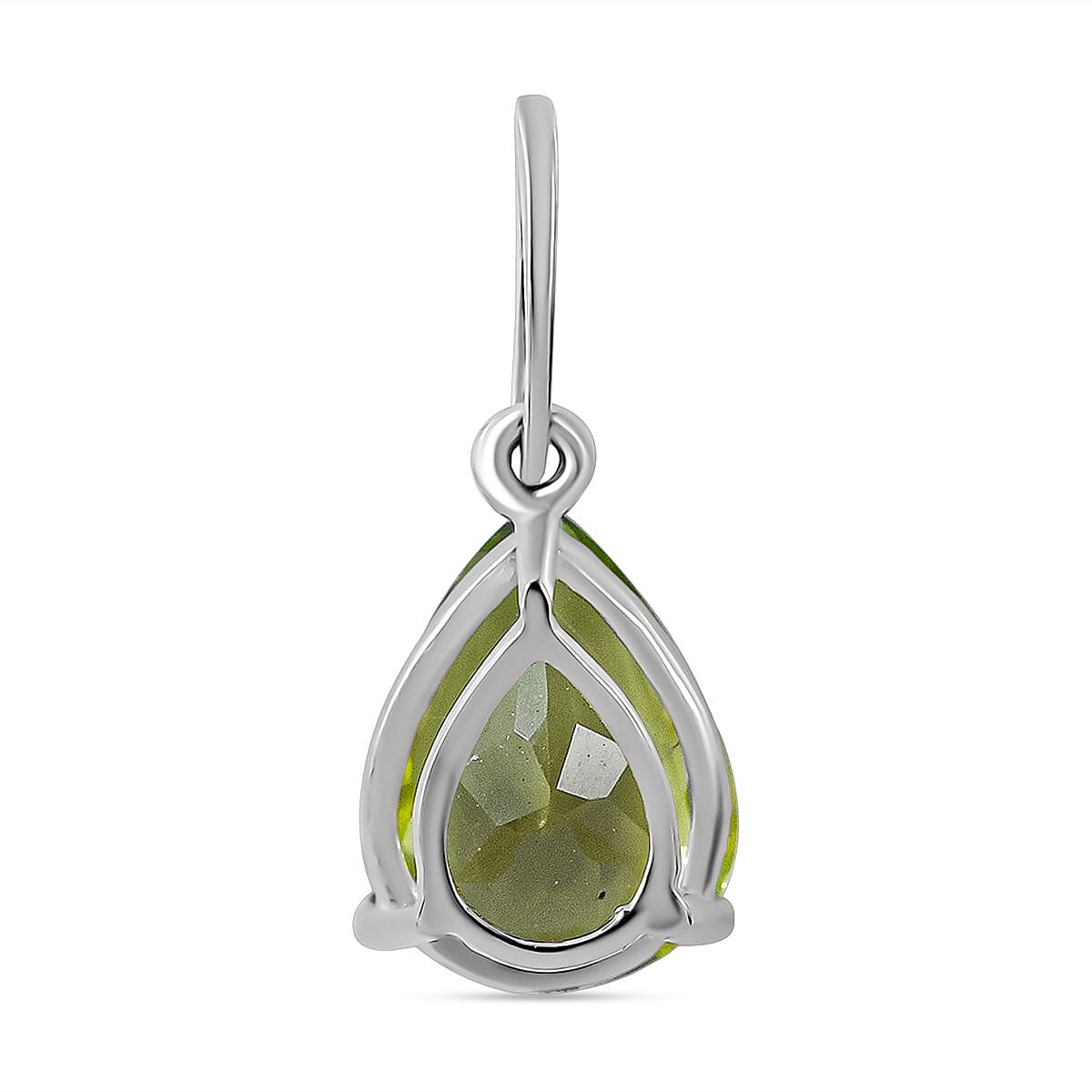 9K White Gold Hebei Peridot Solitaire Pendant 1.00 Ct. 7631565 5