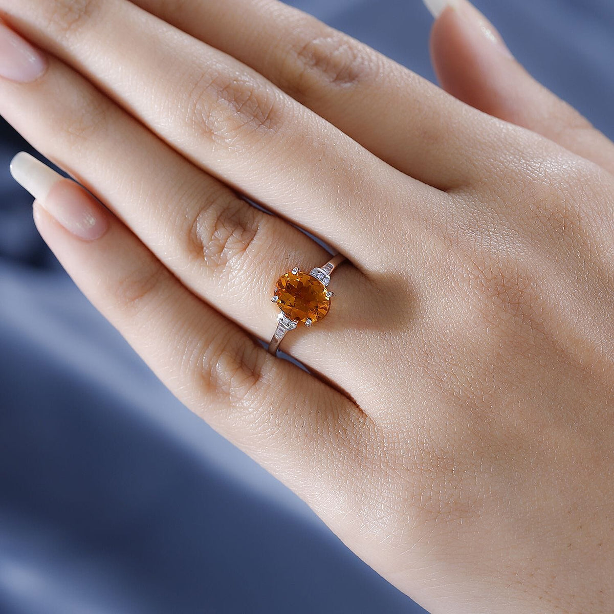 9K White Gold Serra Gaucha Citrine and Diamond Ring 1.76 Ct. 7538070 2