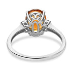 9K White Gold Serra Gaucha Citrine and Diamond Ring 1.76 Ct.