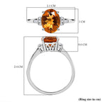 9K White Gold Serra Gaucha Citrine and Diamond Ring 1.76 Ct.