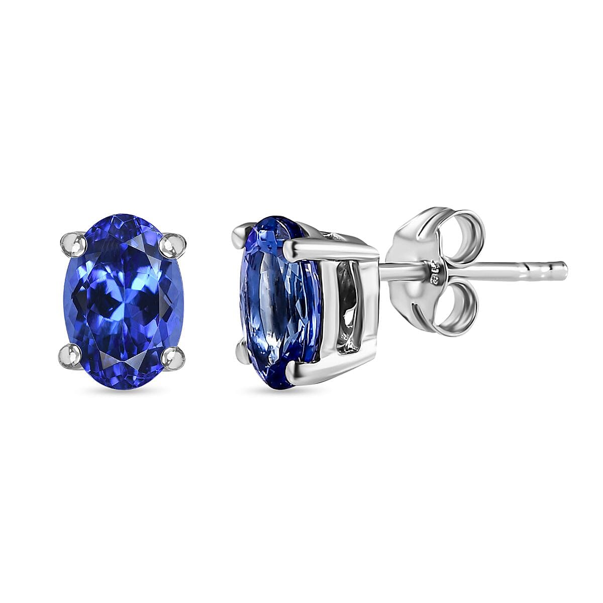 9K White Gold Tanzanite Stud Earrings 1.35 Ct 7538029 0