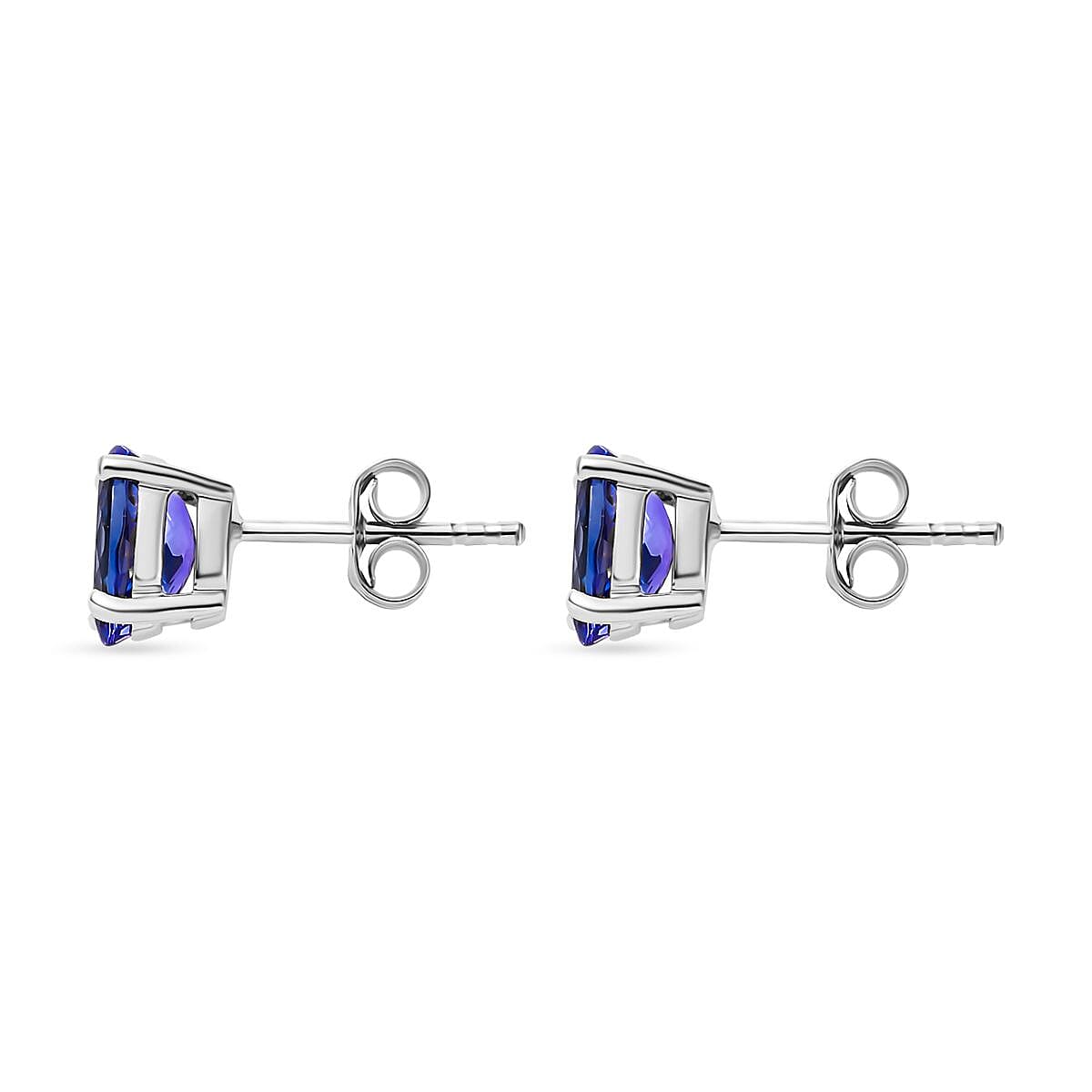 9K White Gold Tanzanite Stud Earrings 1.35 Ct 7538029 4