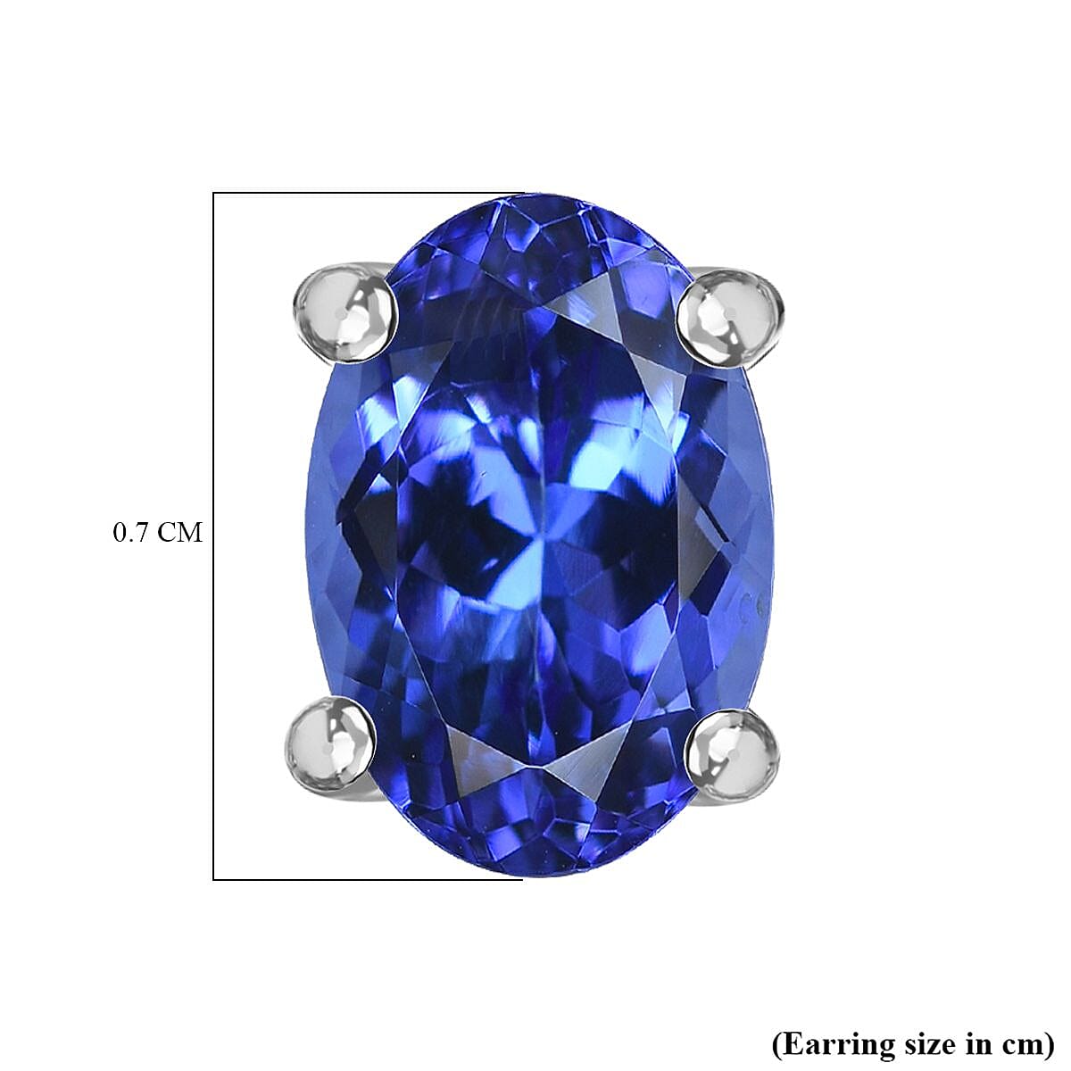 9K White Gold Tanzanite Stud Earrings 1.35 Ct 7538029 5