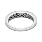 9K White Gold Tanzanite Half Eternity Band Ring 0.87 Ct, Gold Wt. 3.20 Gms.
