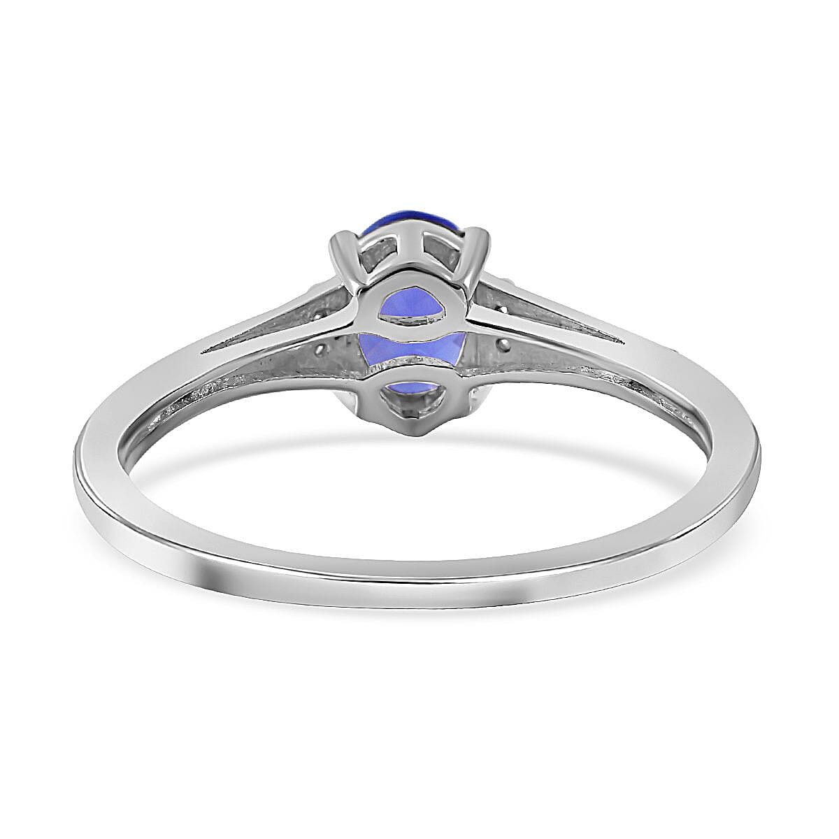 Tanzanite , Moissanite Solitaire Ring in 9K White Gold 7539706 5