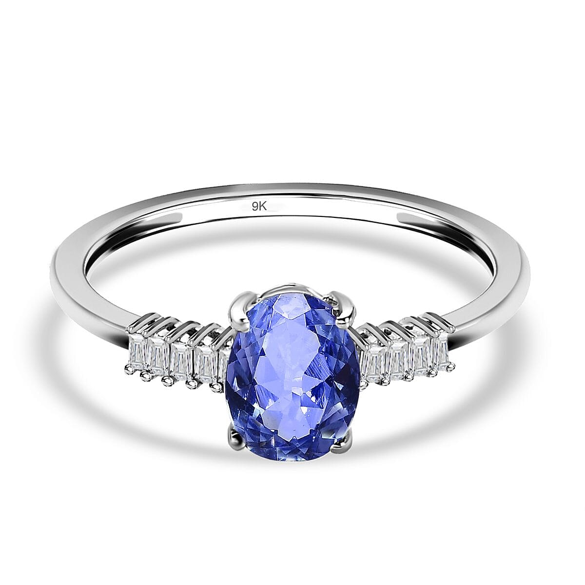 9K White Gold Tanzanite and Diamond Ring 0.98 Ct. 7547376 0
