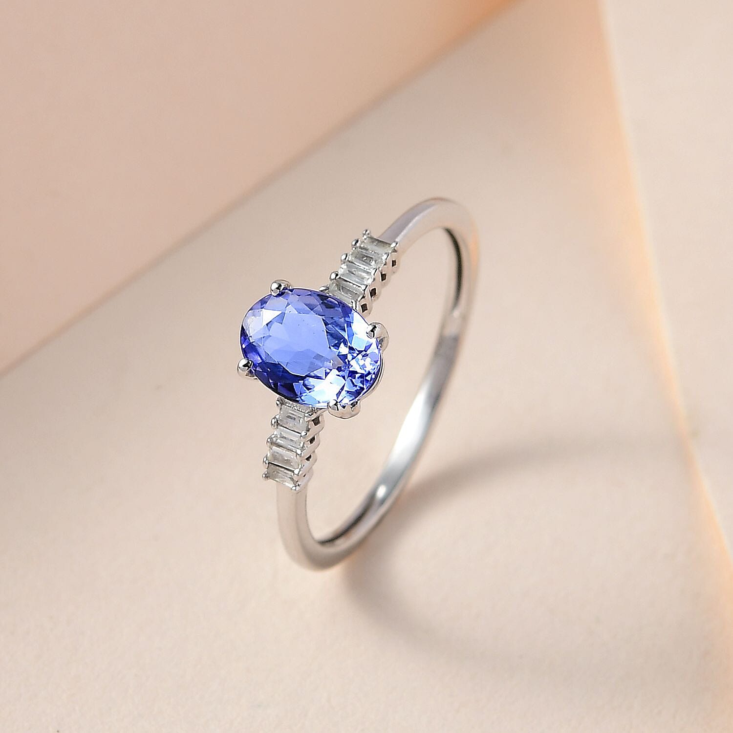 9K White Gold Tanzanite and Diamond Ring 0.98 Ct. 7547376 1