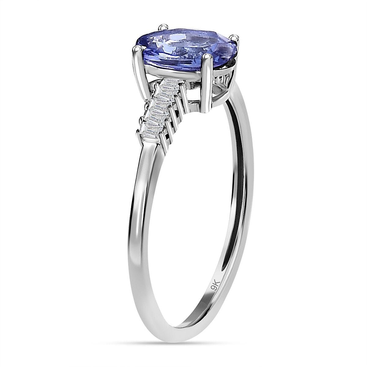 9K White Gold Tanzanite and Diamond Ring 0.98 Ct. 7547376 3