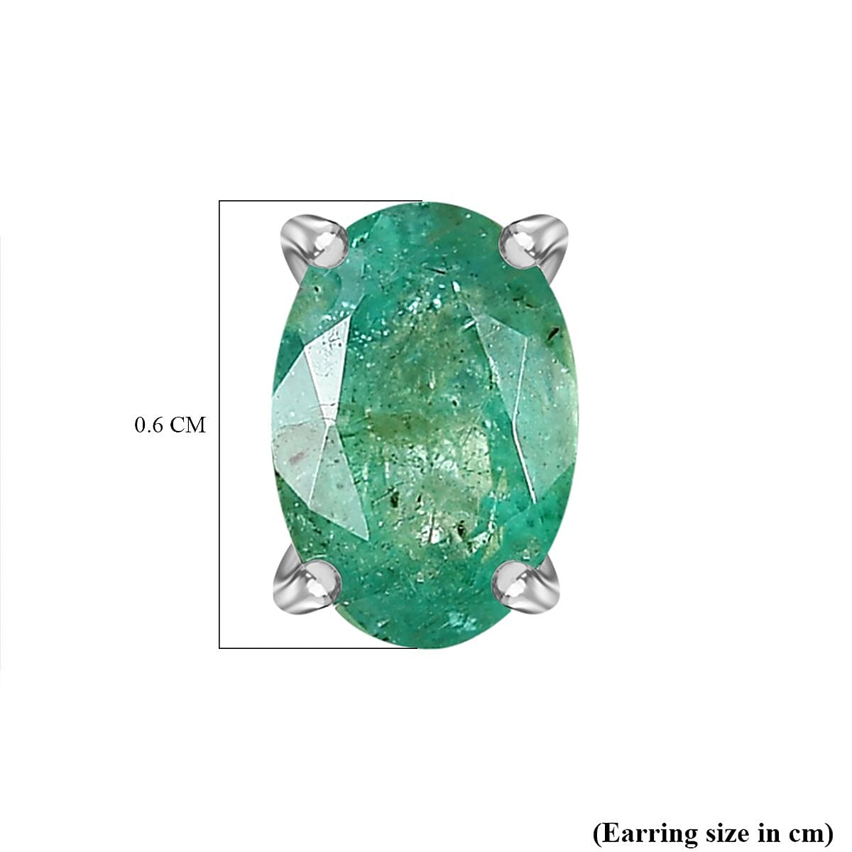 9K White Gold AAA Gemfields Emerald Stud Earrings 0.82 Ct 7763231 5