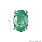 9K White Gold AAA Gemfields Emerald Studs